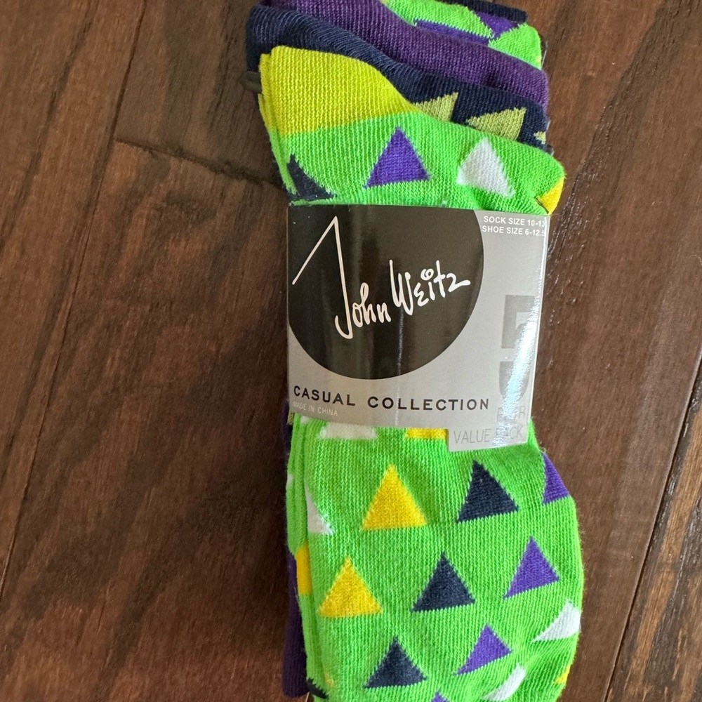 New Men sock John weitze size 10/13 2 sets both $12 multicolored